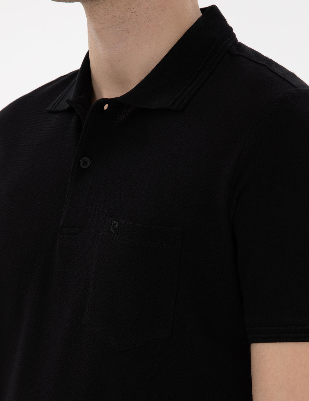 Siyah Regular Fit %100 Pamuk Polo Yaka Basic Ti__rt - Pierre cardin фото 6