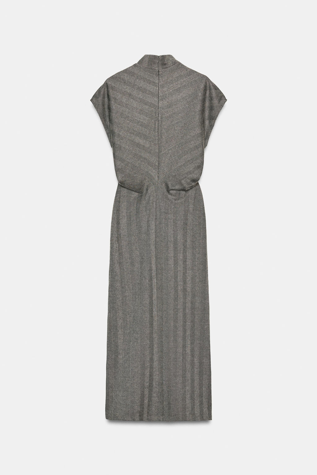 HERRINGBONE MIDI DRESS - Zara фото 19