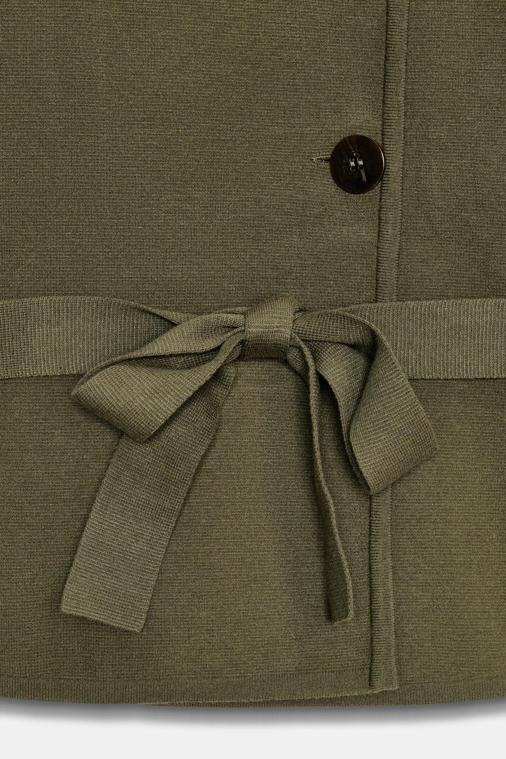 SHORT KNIT COAT WITH BELT - Zara фото 7