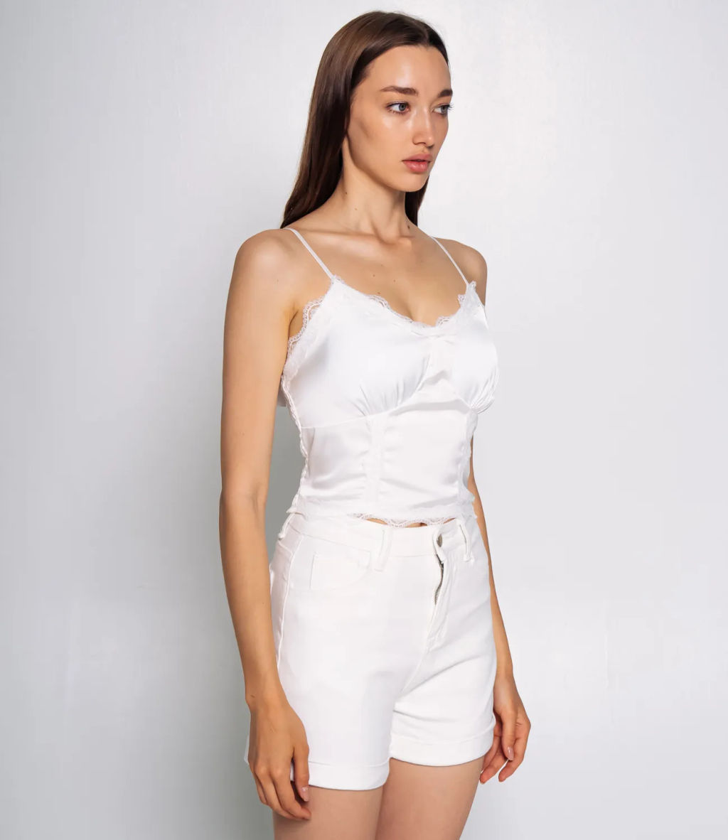 Топ #КТ28005, белый