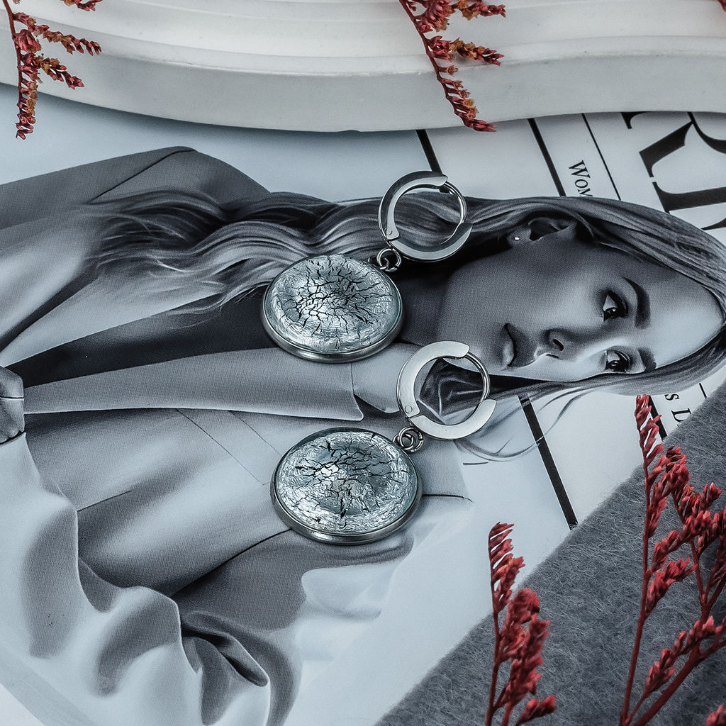 Серьги из муранского стекла METALLICA LS3553