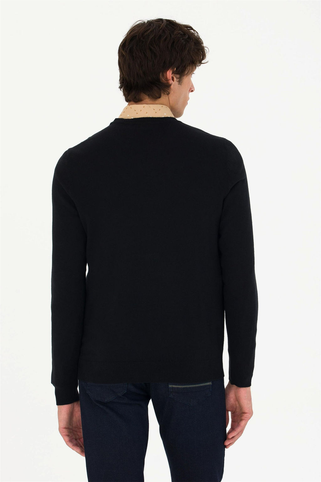 U. S. Polo Assn Мужской черный базовый свитер - U.s. polo assn фото 5