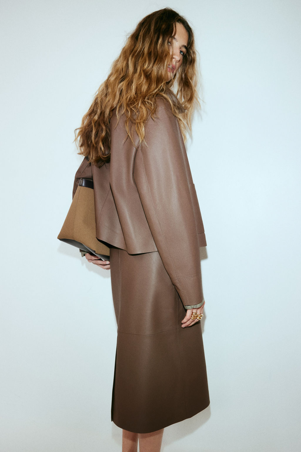 Falda midi revestida - H&m фото 4