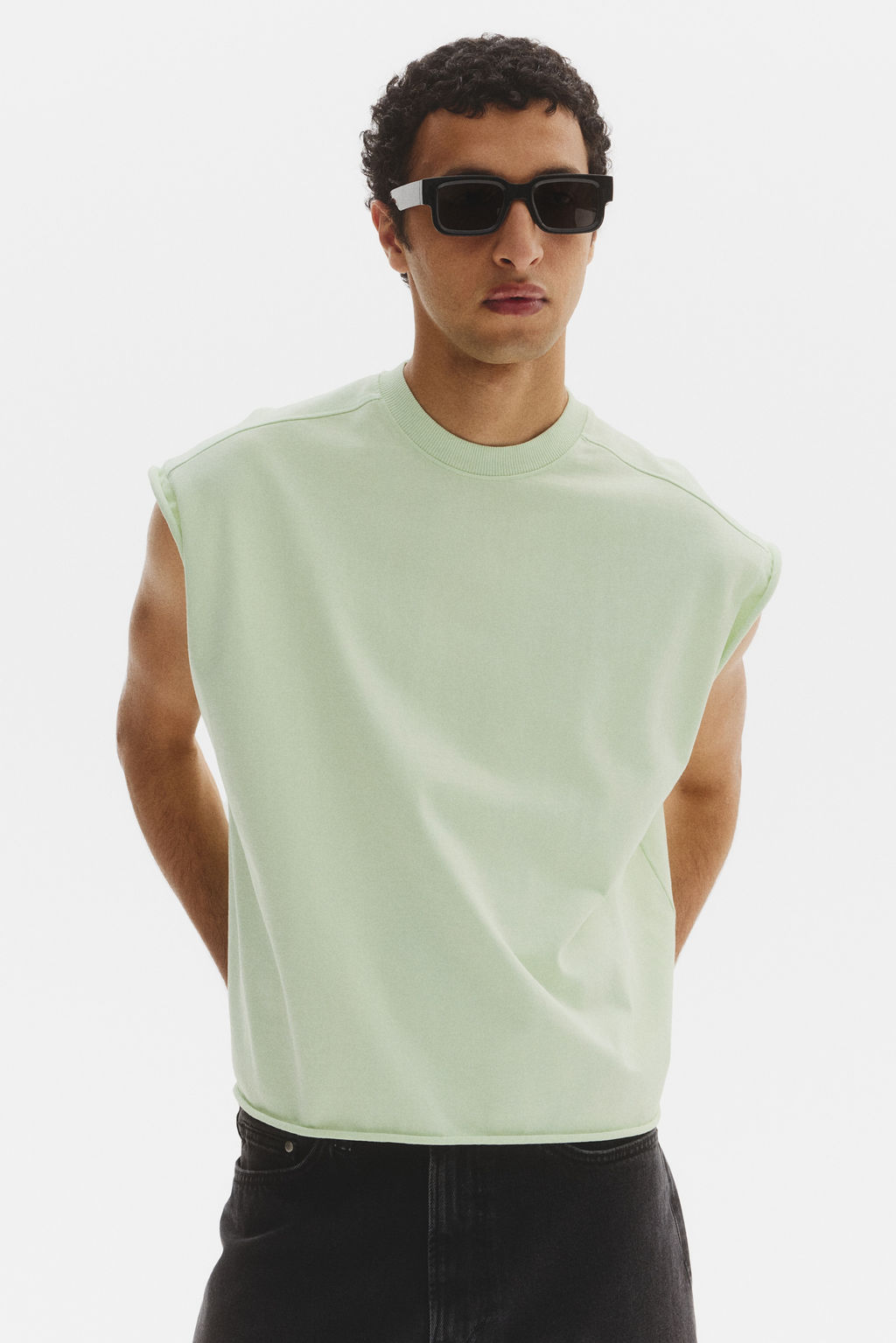 Camiseta sin mangas boxy Oversized Fit - H&m фото 5