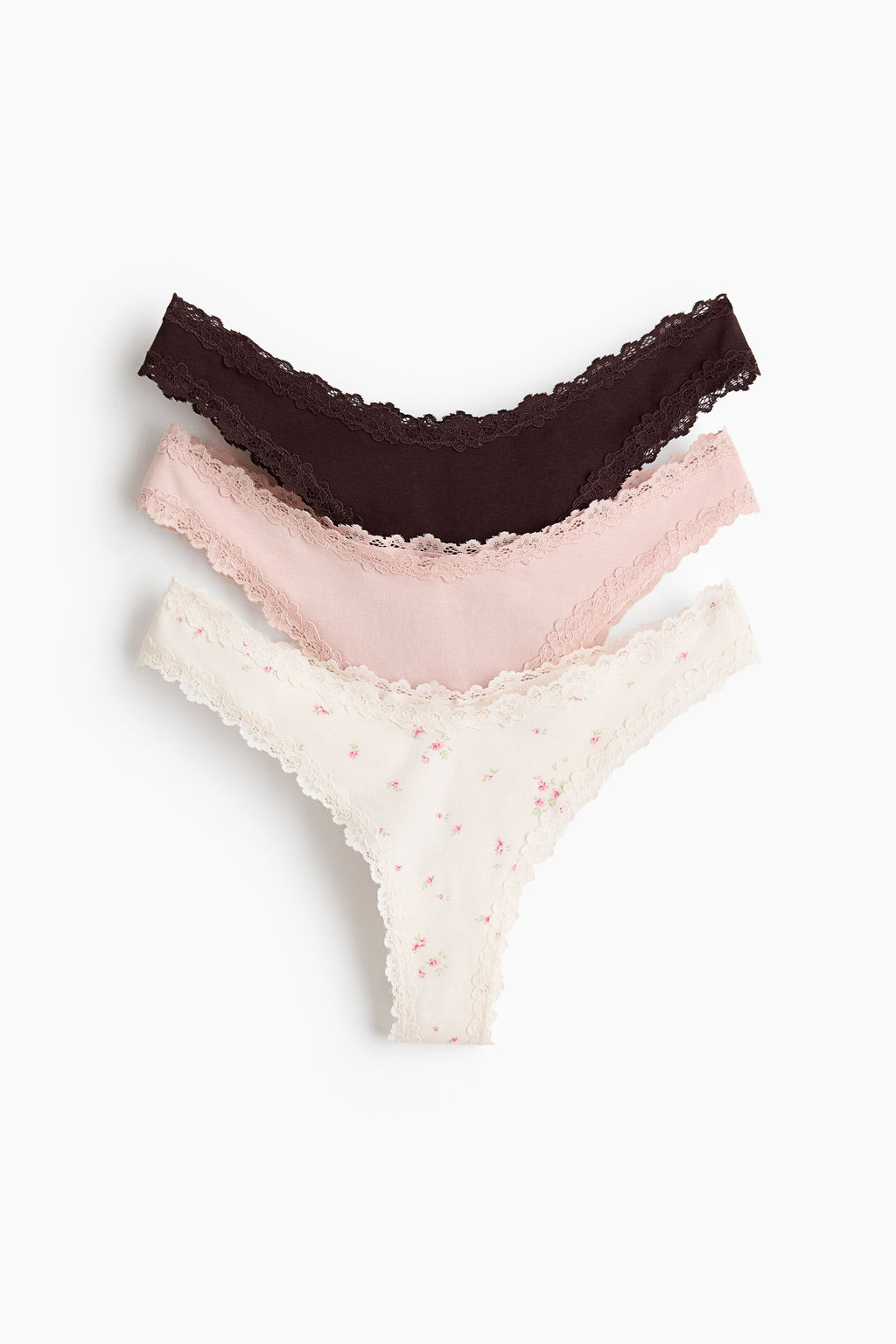 Pack de 3 bragas Brazilian con ribetes de encaje - H&m фото 2