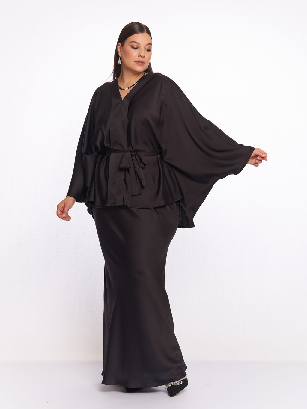 Атласная юбка TUB20637BLK01 - Артесса фото 7