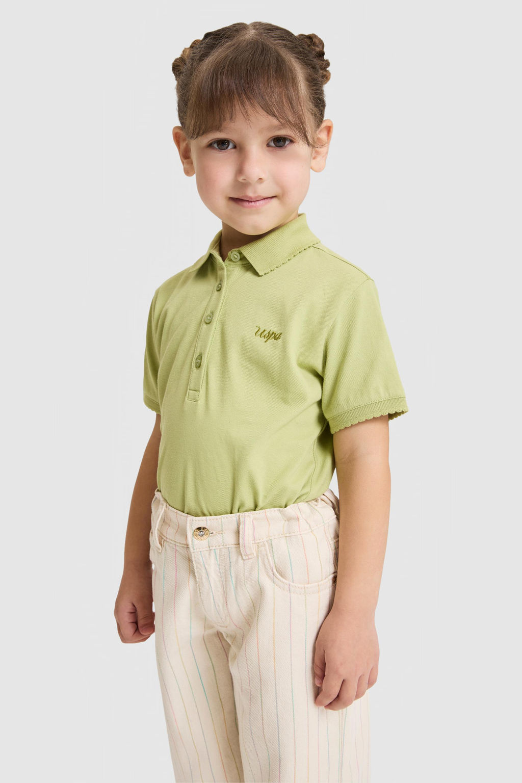 K_z _ocuk Polo Yaka Ye_il Basic Ti__rt - U.s. polo assn фото 4