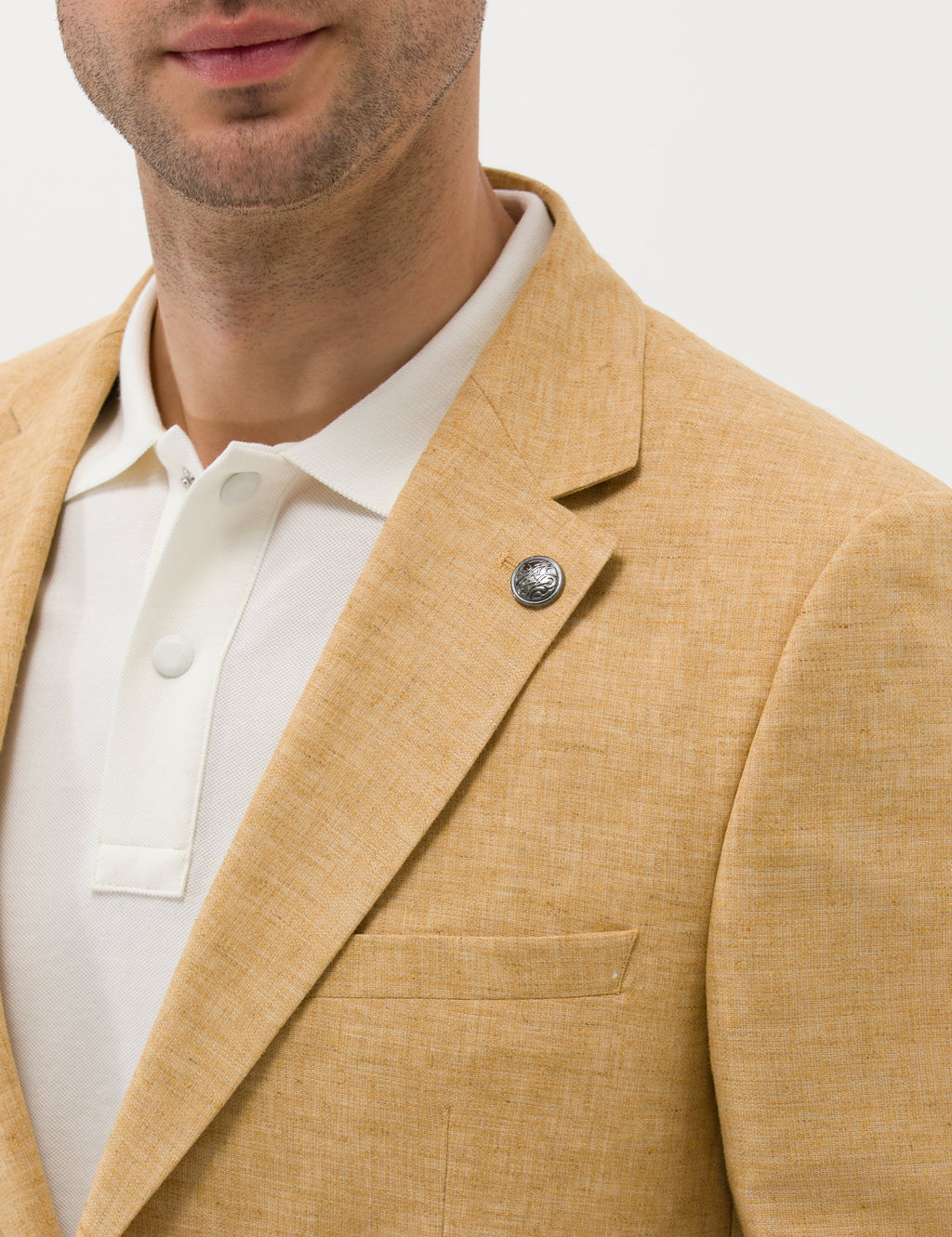 Sar_ Ekstra Slim Fit Keten Kar___ml_ Blazer Ceket