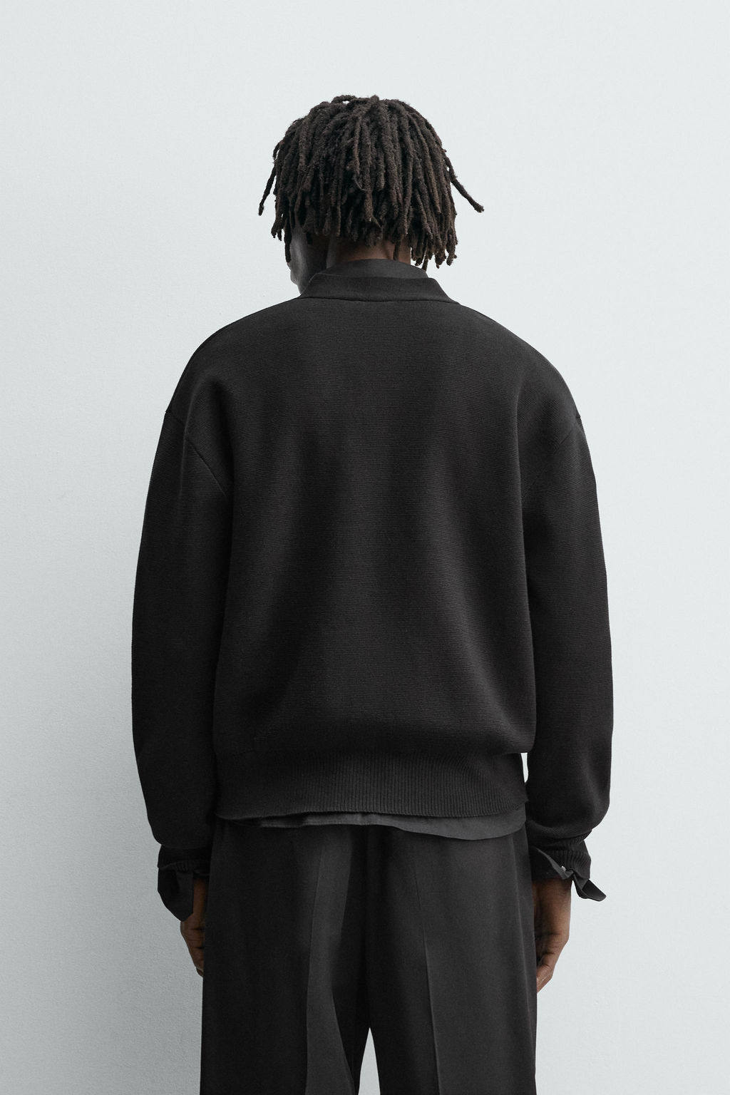 TEXTURED COTTON CARDIGAN