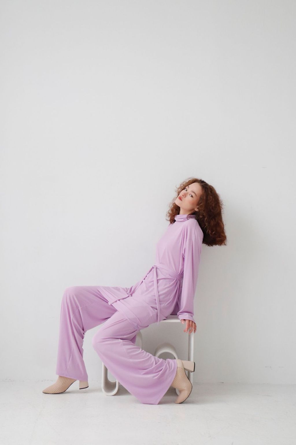 7389 Костюм трикотажный в стиле бохо лавандовый - Martichelli фото 8