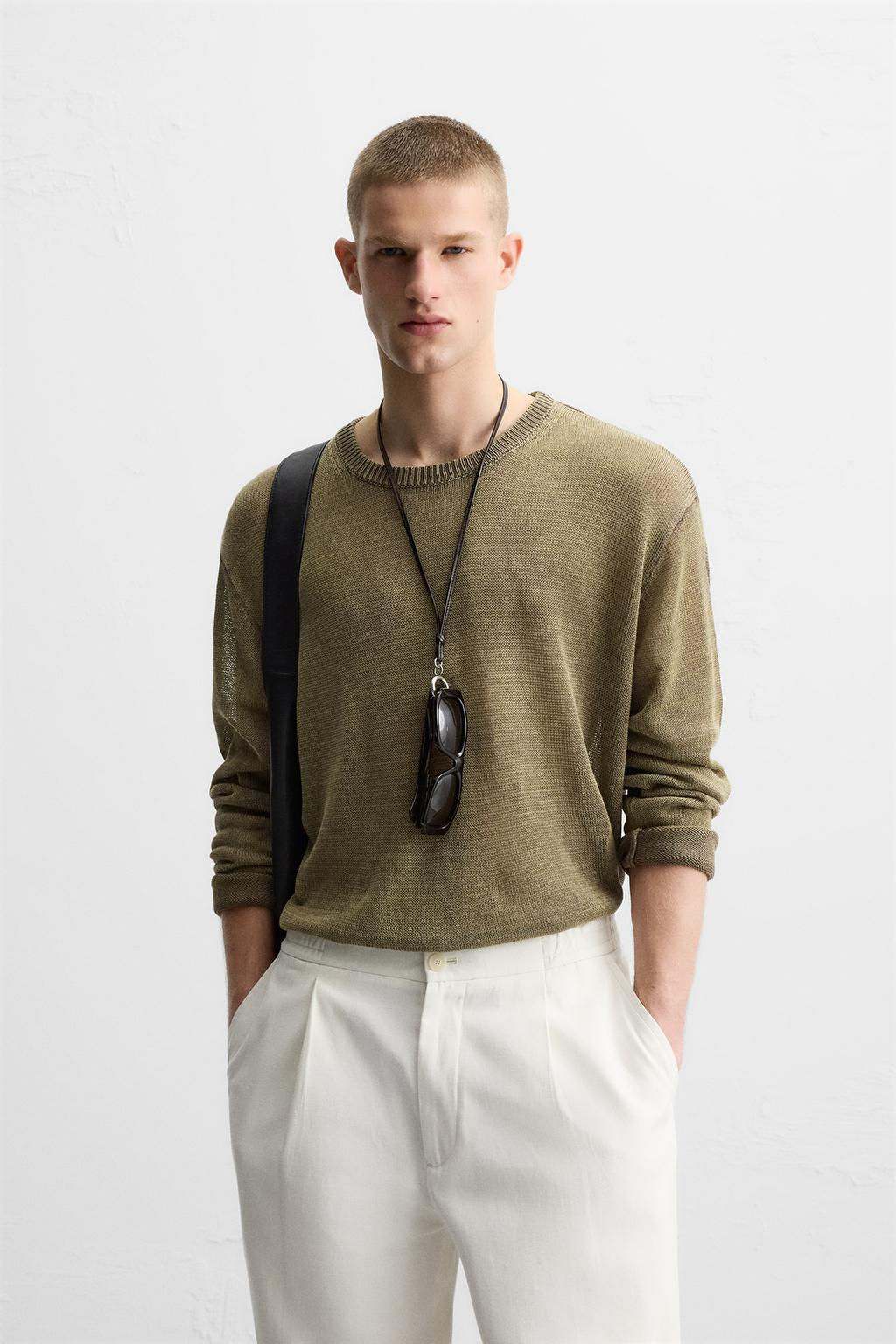 RELAXED FIT SEMI-SHEER SWEATER - Zara фото 2