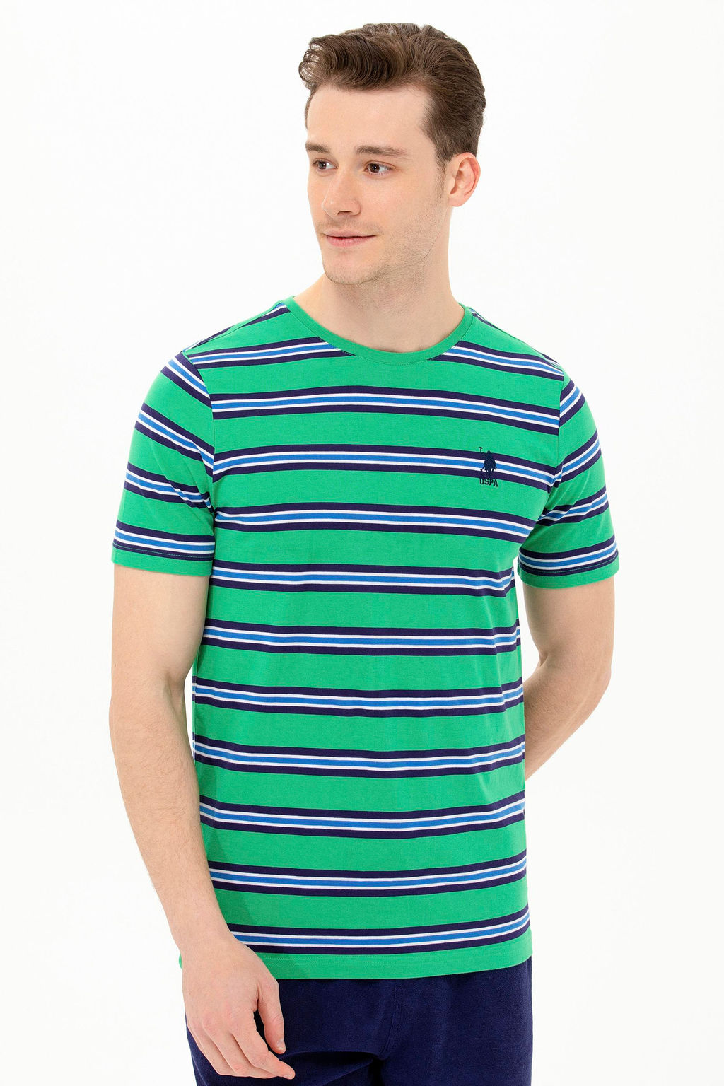 U. S. Polo Assn Мужская зеленая футболка с круглым вырезом - U.s. polo assn фото 3