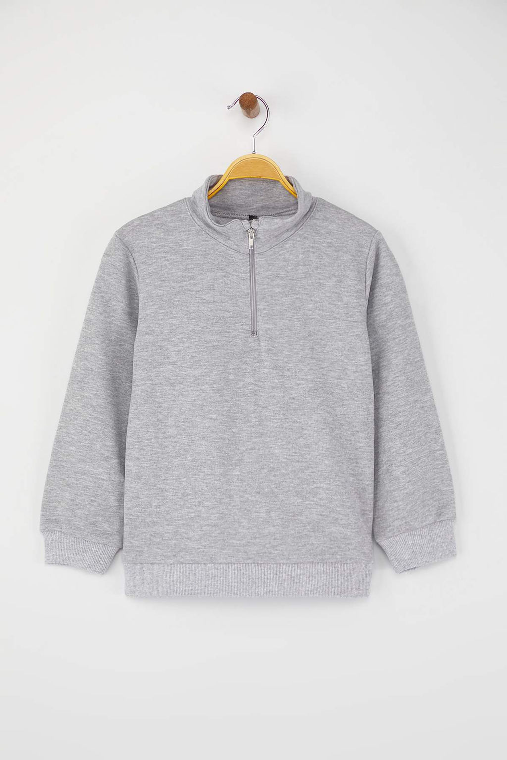 Lacivert Pamuklu Duz/Basic Dik Yaka Regular Orme Erkek Cocuk Sweatshirt TKDAW26SW00008 - Trendyolmilla фото 6