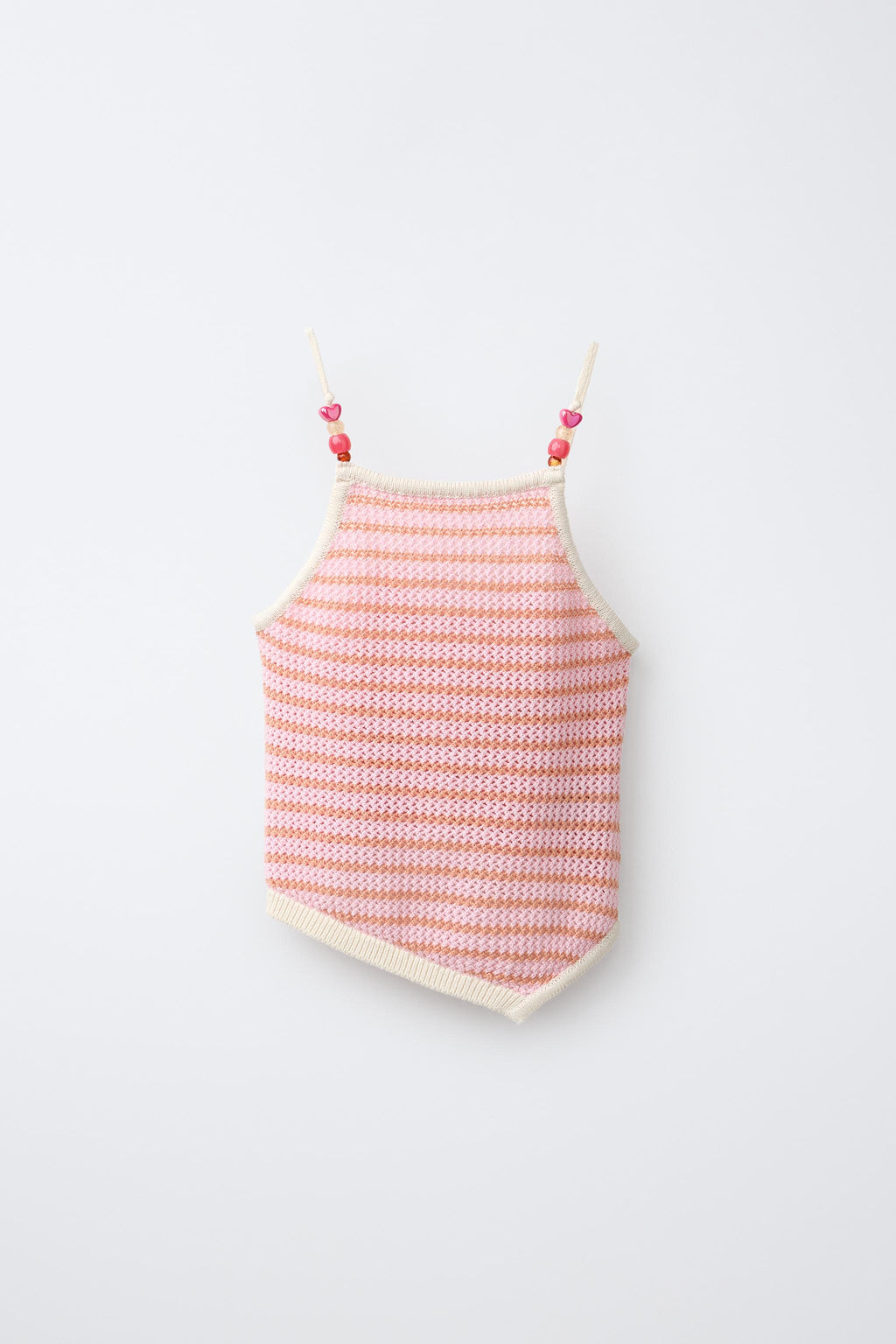 TOP PUNTO ASIM?TRICO RAYAS / Rosa claro