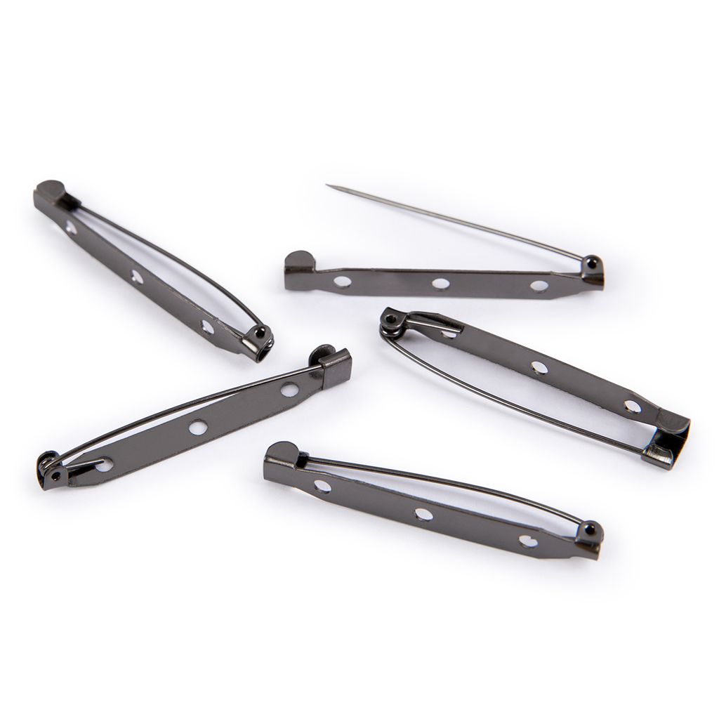 Zlatka Заготовки для броши DC-317 4.5 см 50 шт 3 шт №03 под черный никель