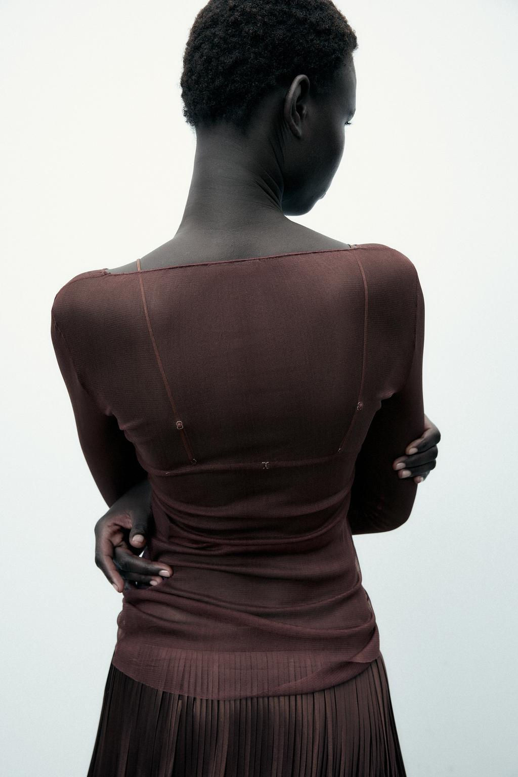 100% SILK T-SHIRT - Zara фото 11