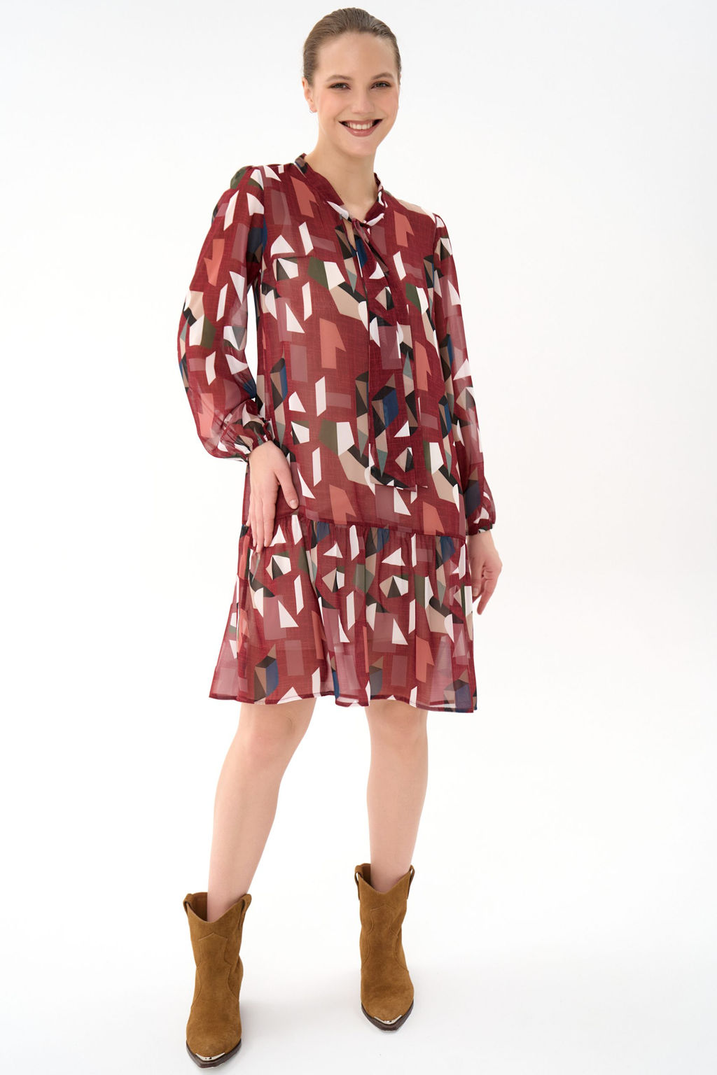 Платье Нежный акцент  2 (красный)