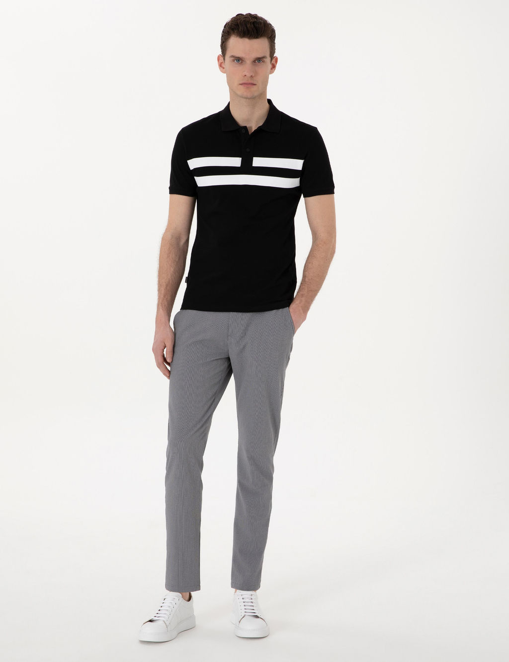 Siyah Slim Fit Ti__rt