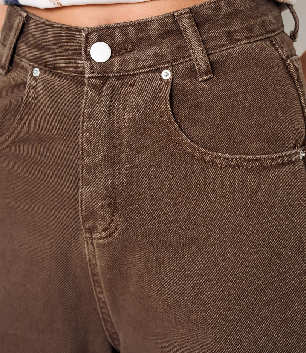 Джинсовые шорты #КТ3256, коричневый - Dommod фото 5