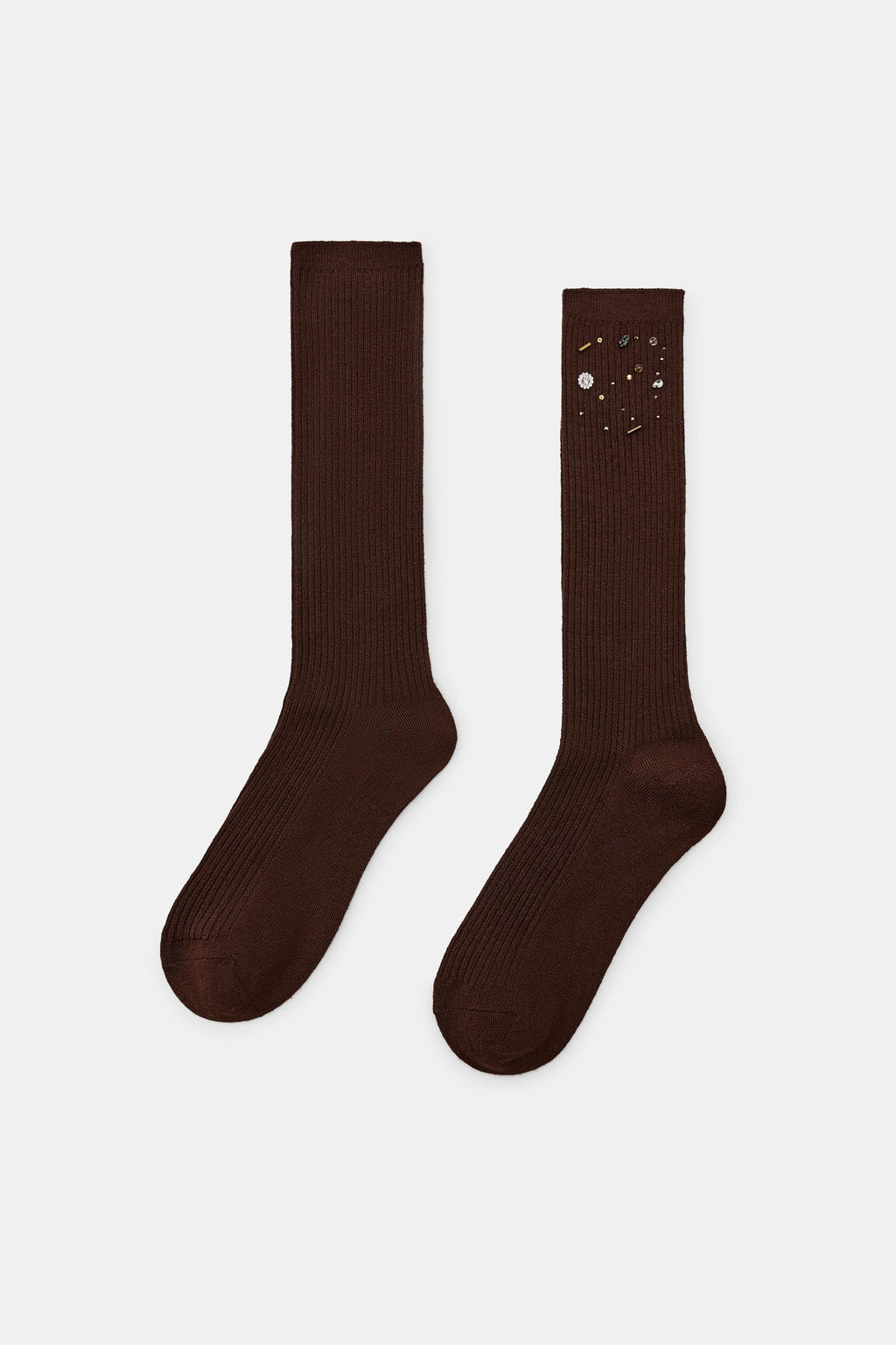 WOOL SOCKS WITH BEADS - Zara фото 3