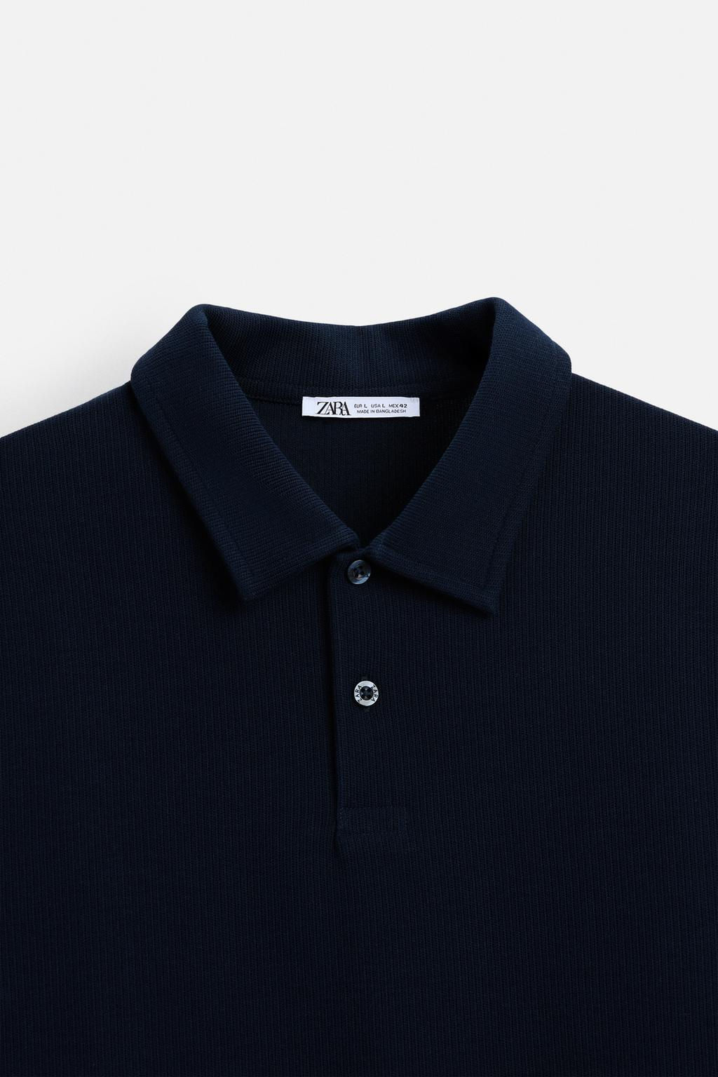 TEXTURED POLO SHIRT - Zara фото 9