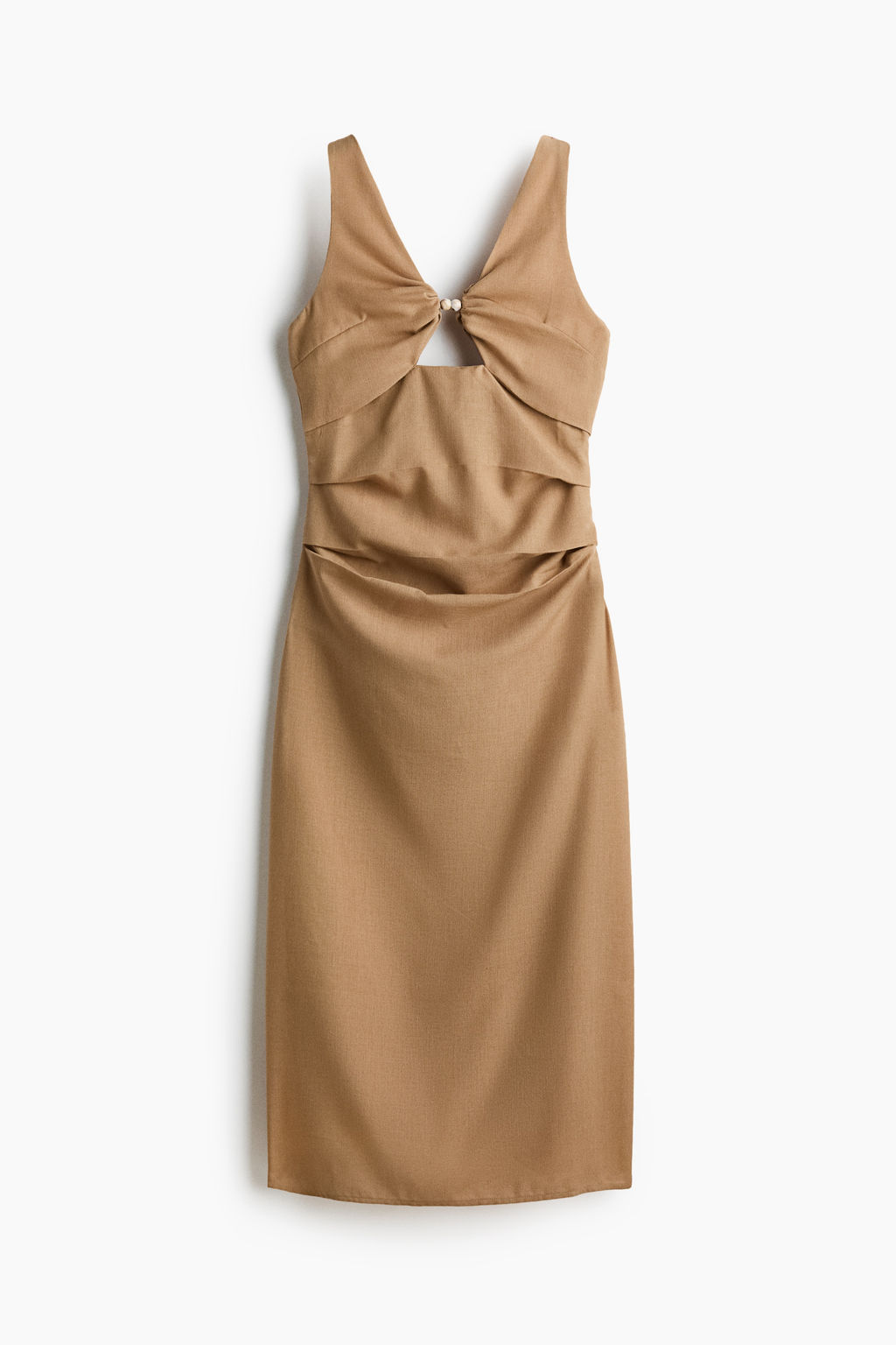 Vestido cut-out en mezcla de lino - H&m фото 5
