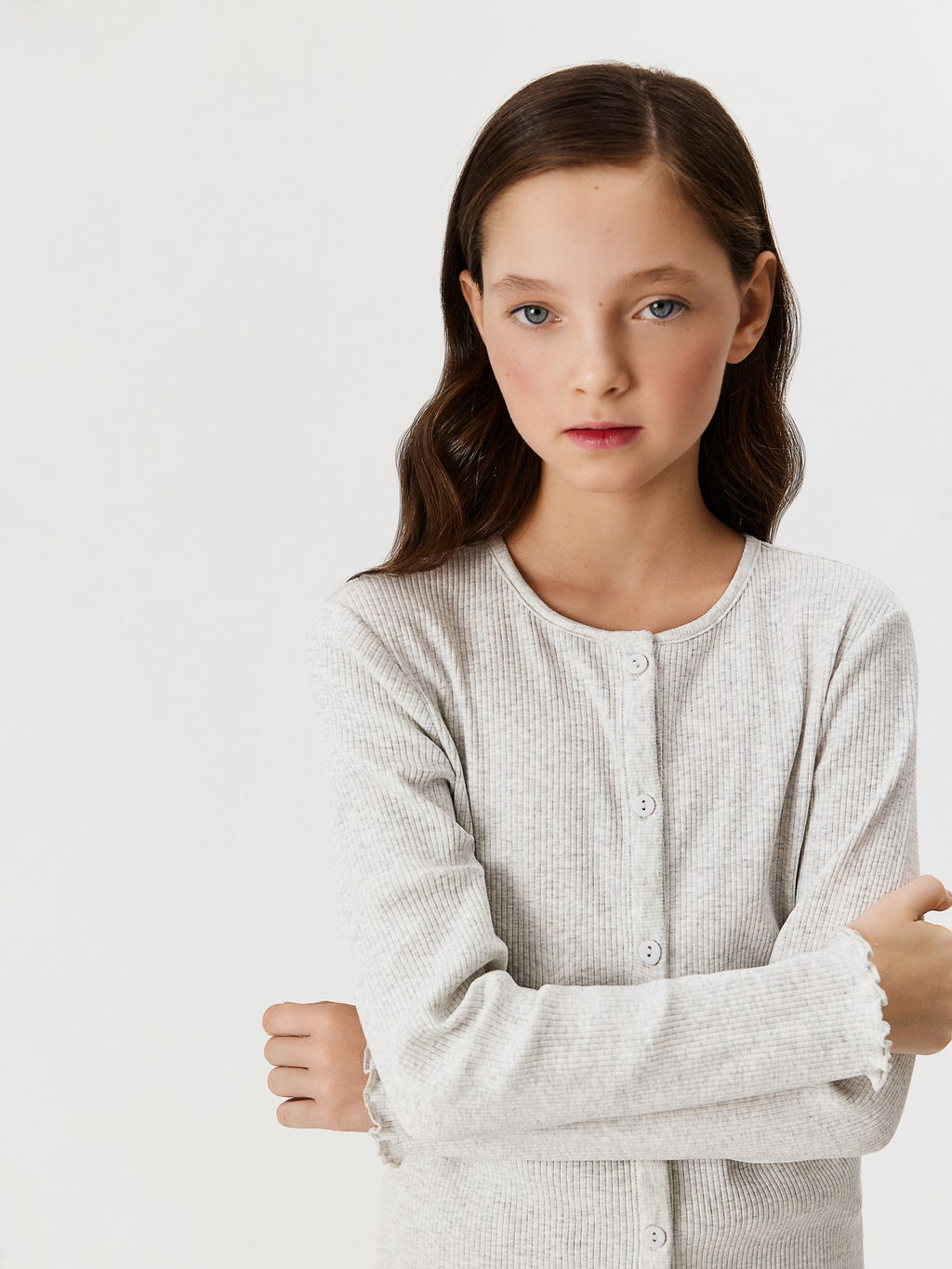 ACOOLA / Жакет (кардиган) детский для девочек Surna серый  фото 5