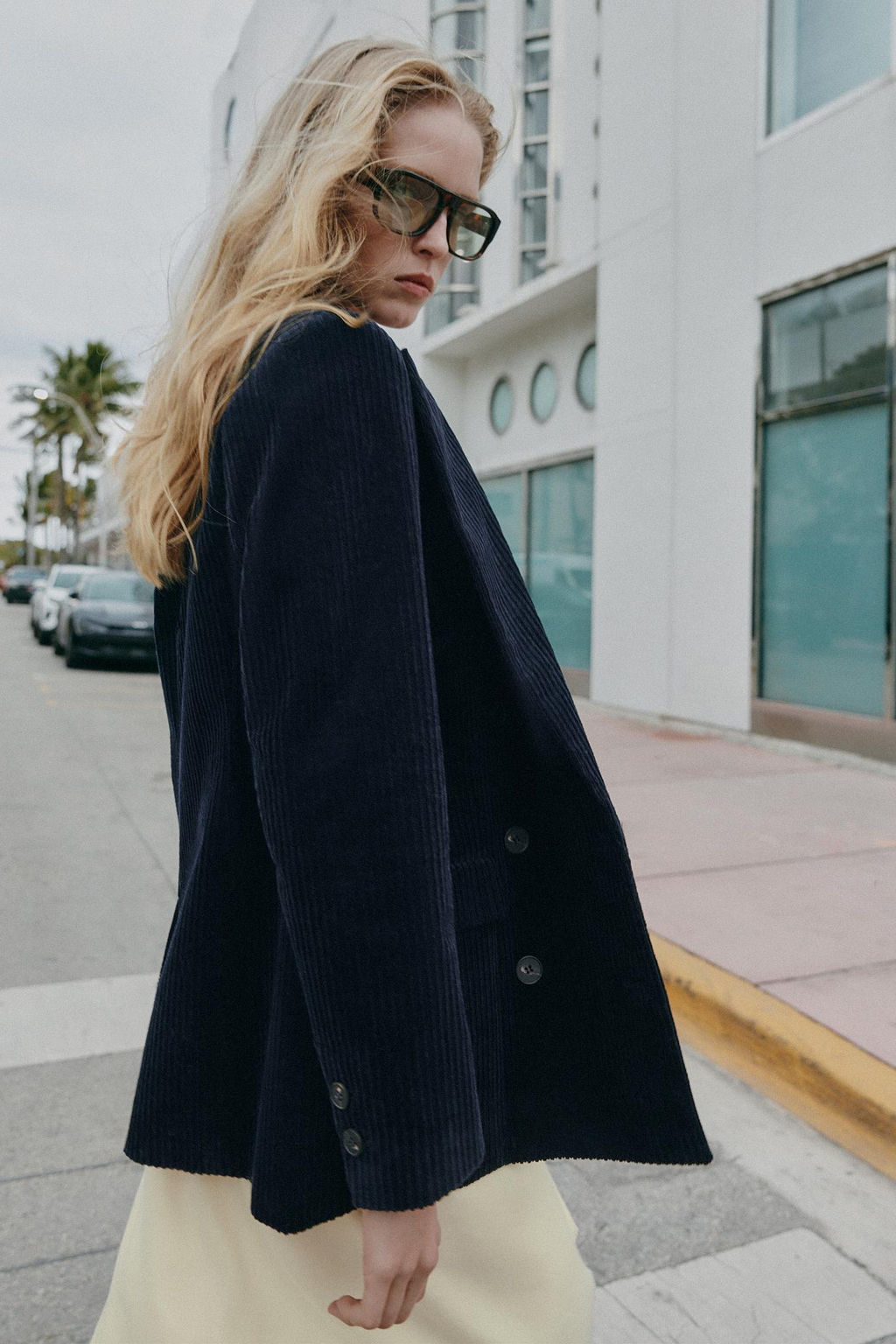 CORDUROY BLAZER WITH SHOULDER PADS - Zara фото 12
