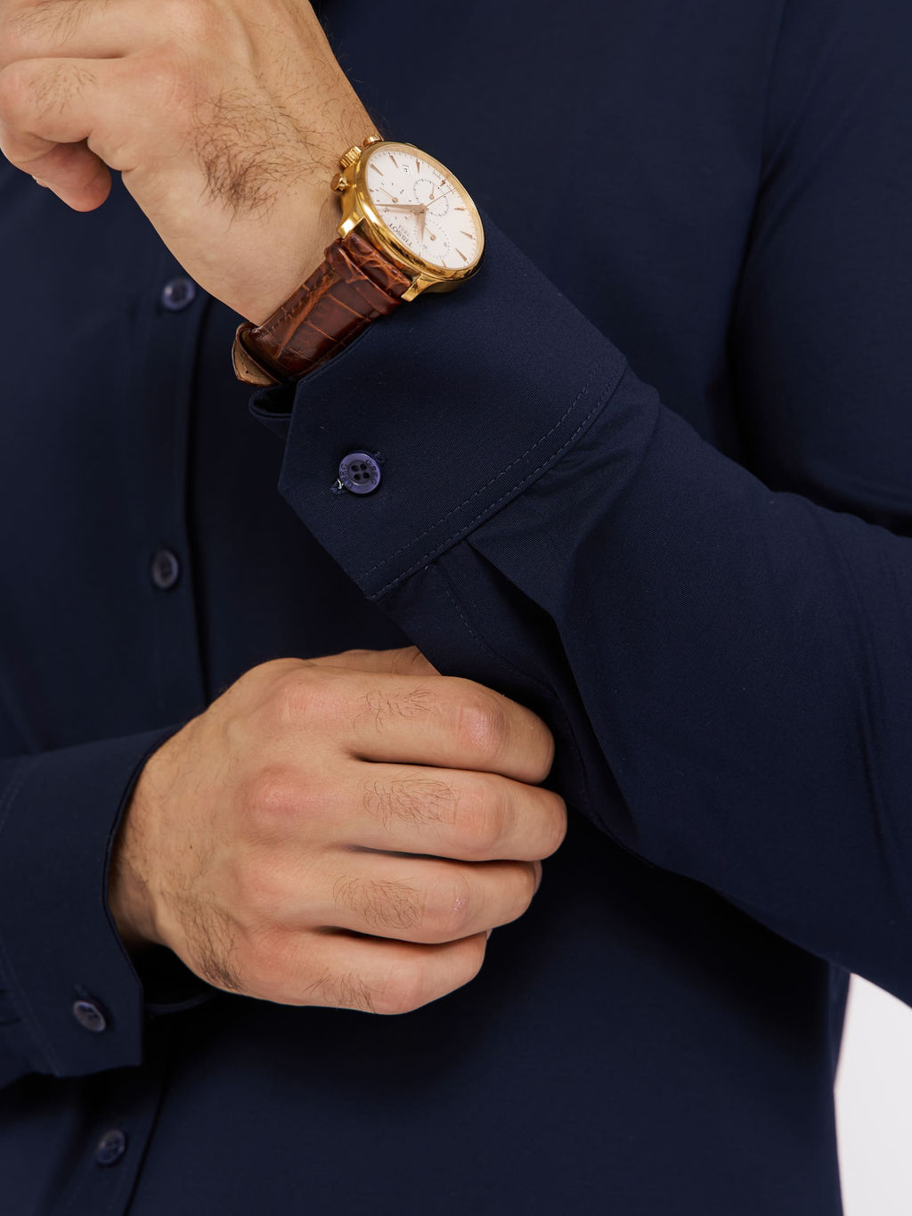 Рубашка трикотажная мужская GREG SK240/137/1054/ZN/1p STRETCH фото 3