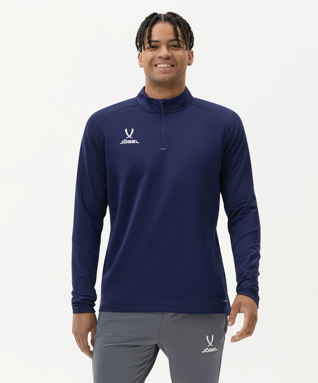 Джемпер тренировочный JOGEL PREMIER PerFormDRY Training 1/4 Zip Fleece Top, темно-синий  фото 8