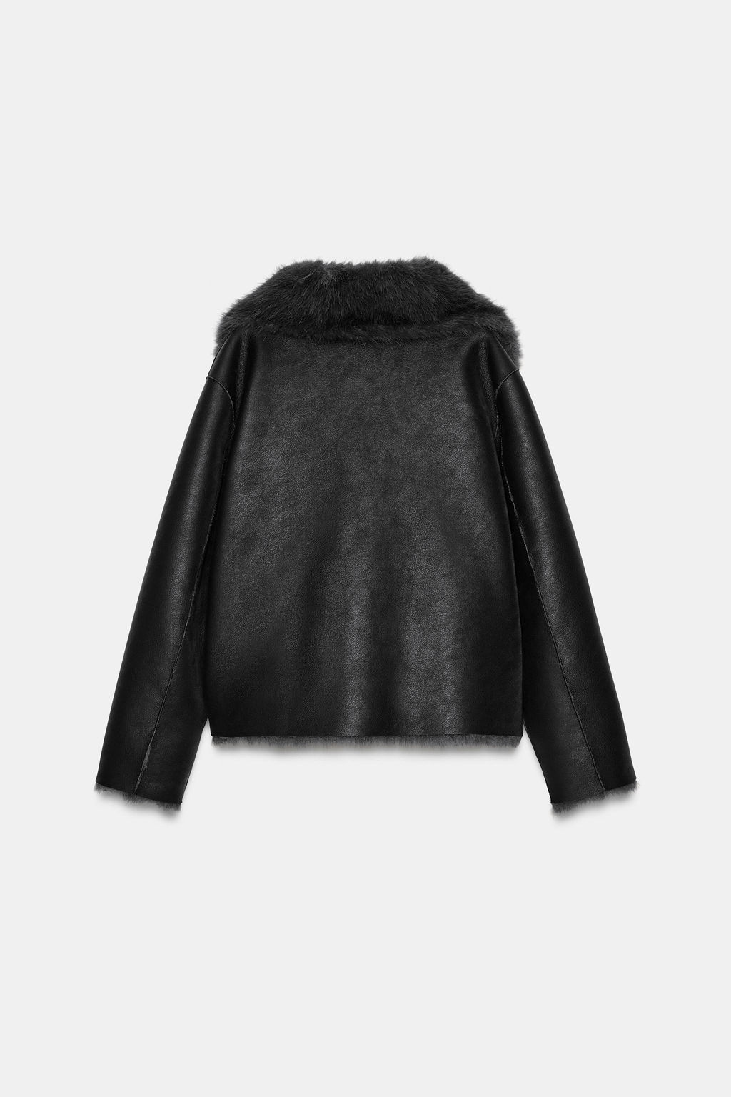REVERSIBLE FAUX FUR SHORT COAT - Zara фото 10