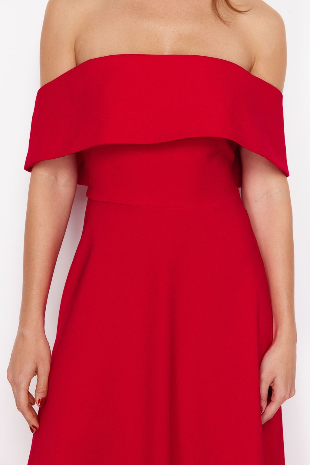 TRENDYOLMILLA Siyah Yaka Detayl? A-Kesim Dokuma S?k Abiye Elbise TPRSS24EL00210 фото 5