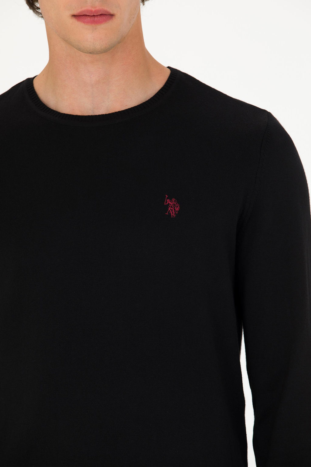 Свитер мужской U. S. Polo Assn Basic черный из хлопка - U.s. polo assn фото 21
