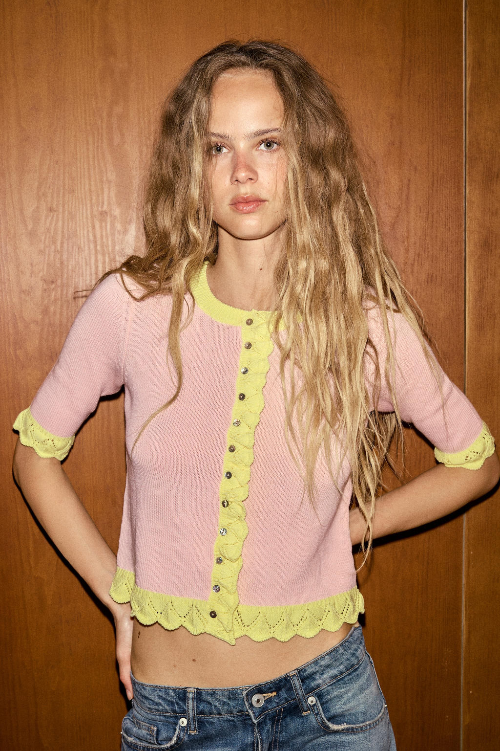 JERSEY PUNTO LUNARES / Marr?n / Crudo