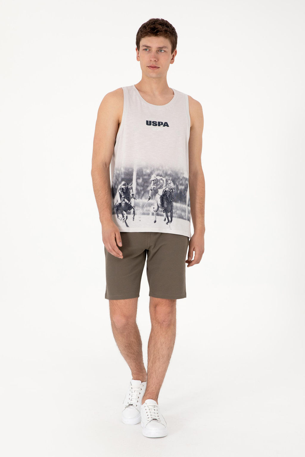 Erkek Regular Fit Bisiklet Yaka A__k Gri Ti__rt Sepette S_rpriz _ndirim - U.s. polo assn фото 4