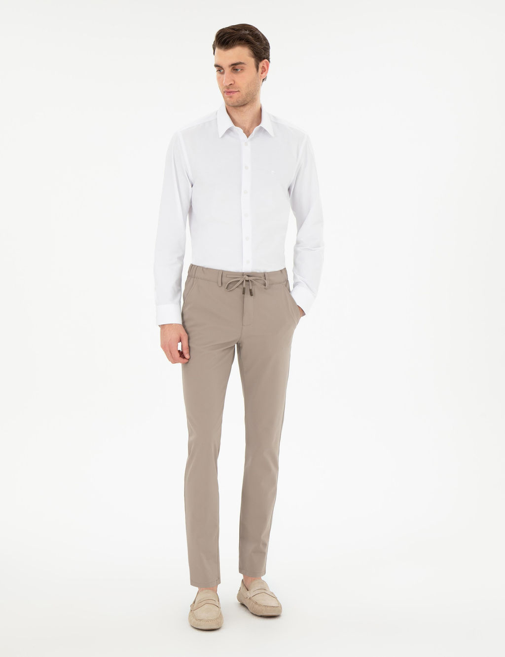 Vizon Slim Fit Esnek Jogger Kanvas Pantolon - Pierre cardin фото 3