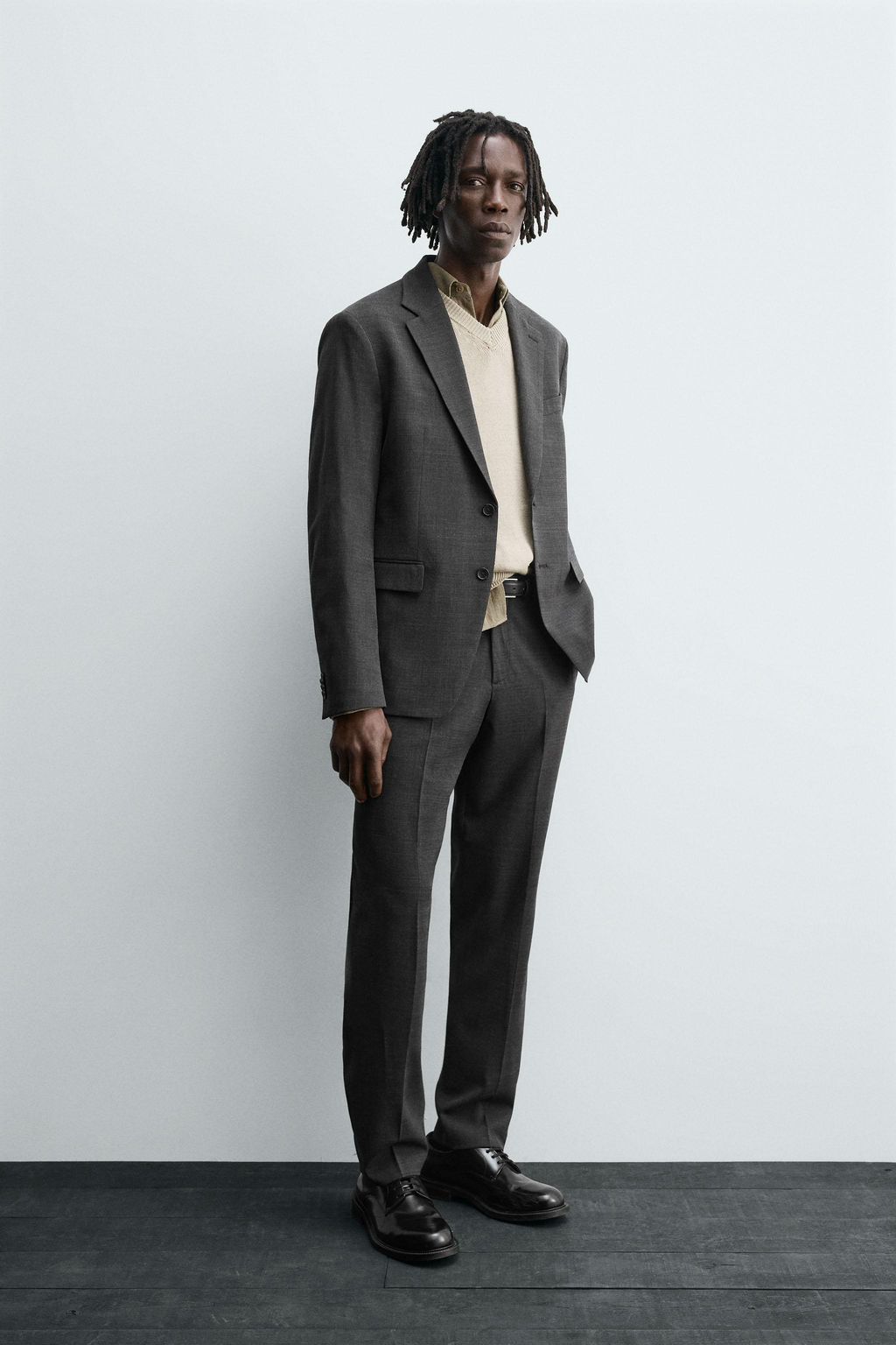 WOOL SUIT TROUSERS