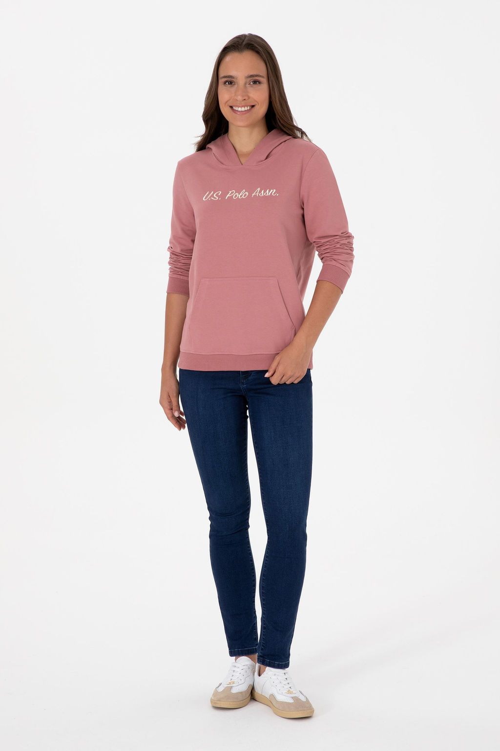 Худи U.S. Polo Assn розовый из хлопка