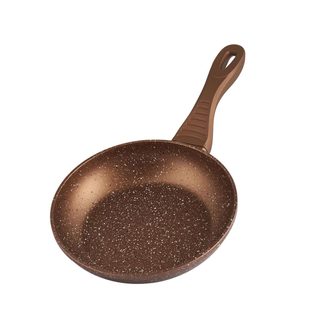 1779 WERNER Сковорода FIRENZE 20х4,5см с индукционным дном, с двуслойным мраморным антипригарным покрытием Pfluon Marble. Материал: кованый алюминий. Толщина: 2,5мм  фото 2