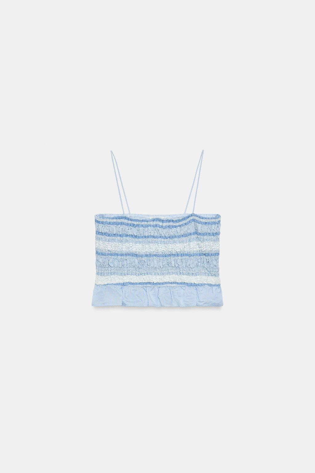 TOP NIDO DE ABEJA RAYAS / Azul / Blanco - Zara фото 6