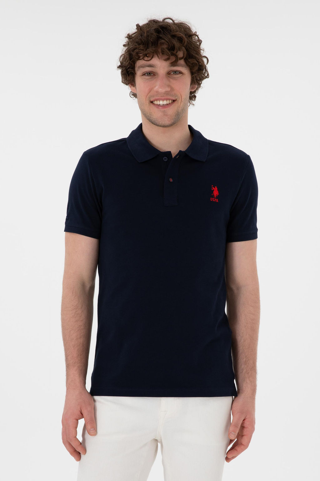 Erkek Slim Fit Polo Yaka Koyu Lacivert Basic Ti__rt Sepette S_rpriz _ndirim - U.s. polo assn фото 8