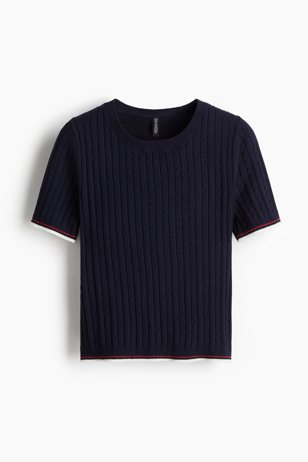 Camiseta en punto trenzado