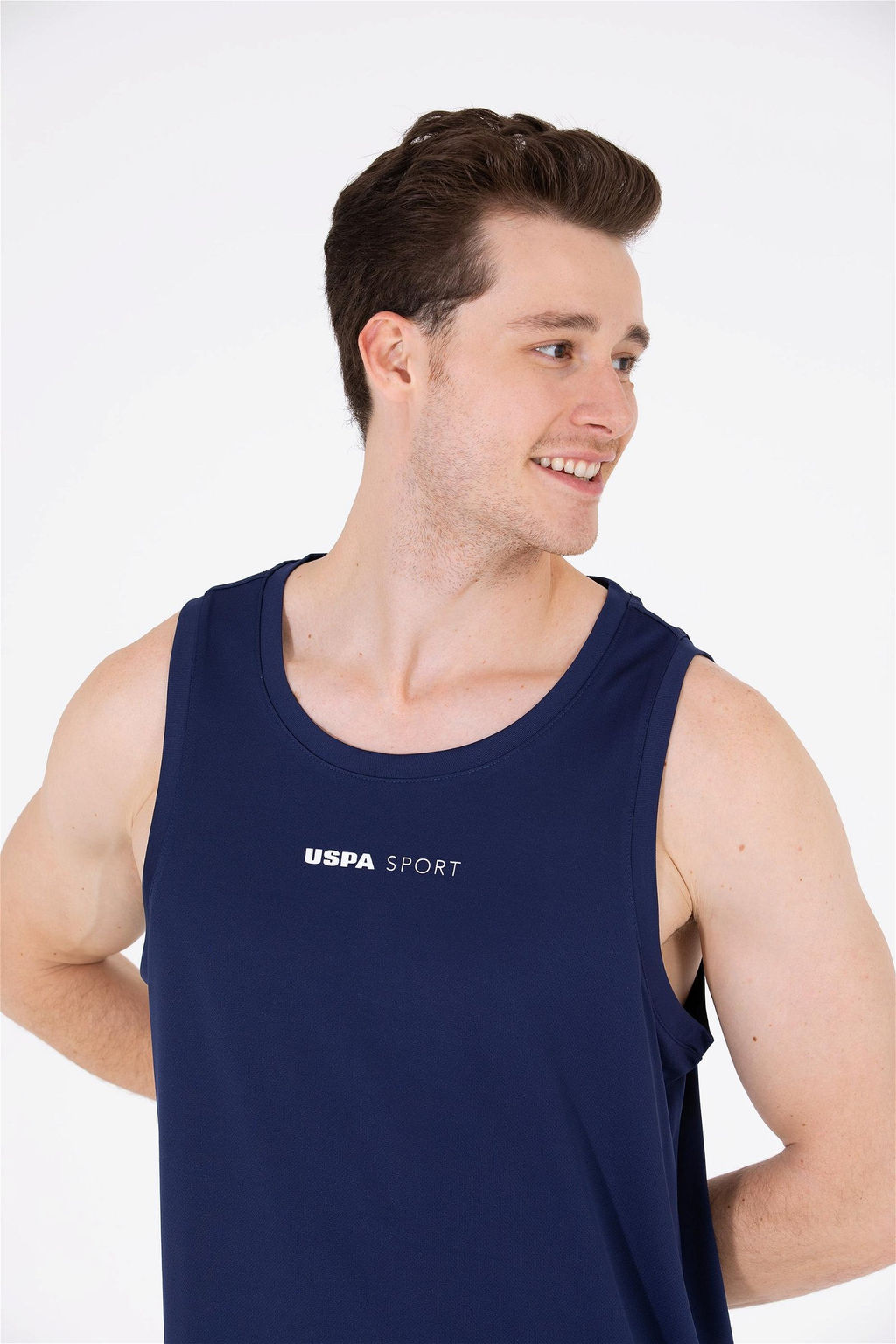Мужская темно-синяя футболка с круглым вырезом - U.s. polo assn фото 10