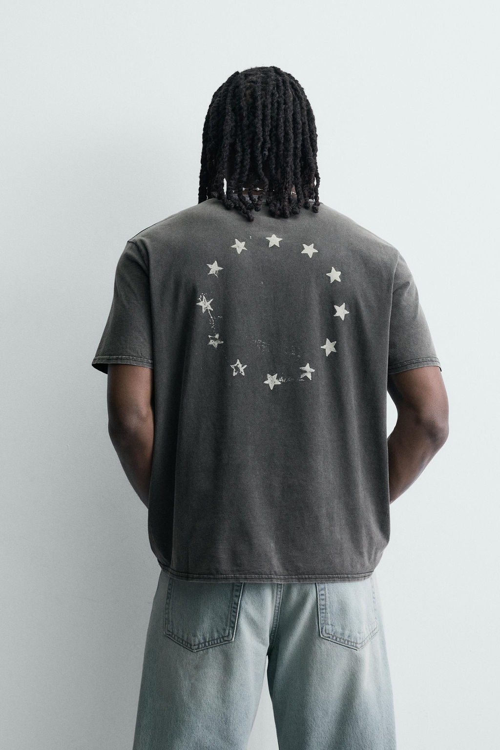 CAMISETA ESTAMPADOS LAVADOS / Antracita oscuro - Zara фото 3