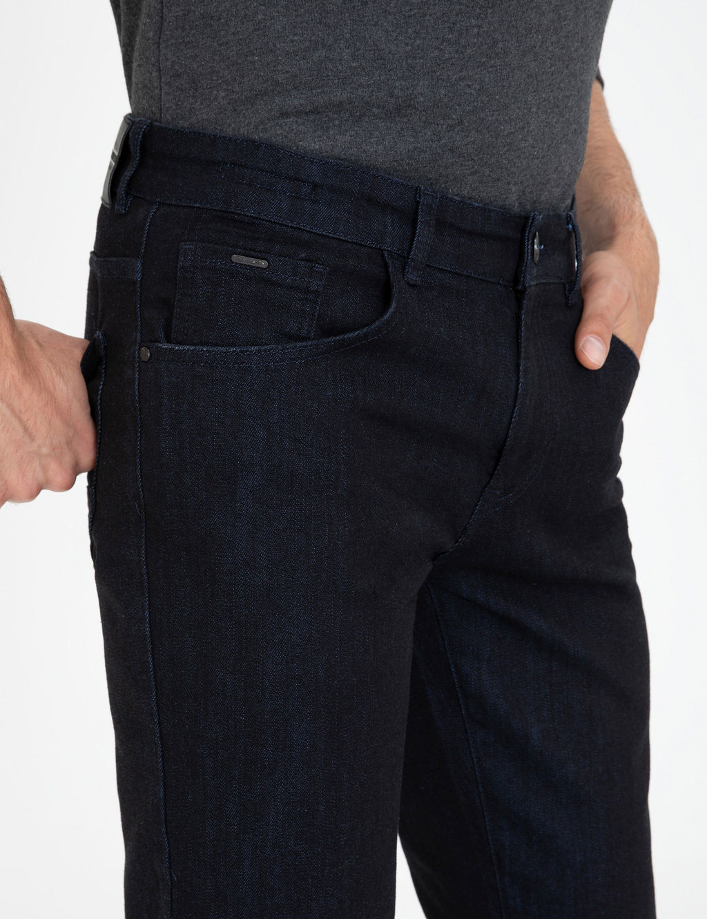 Lacivert Slim Fit Jean Pantolon