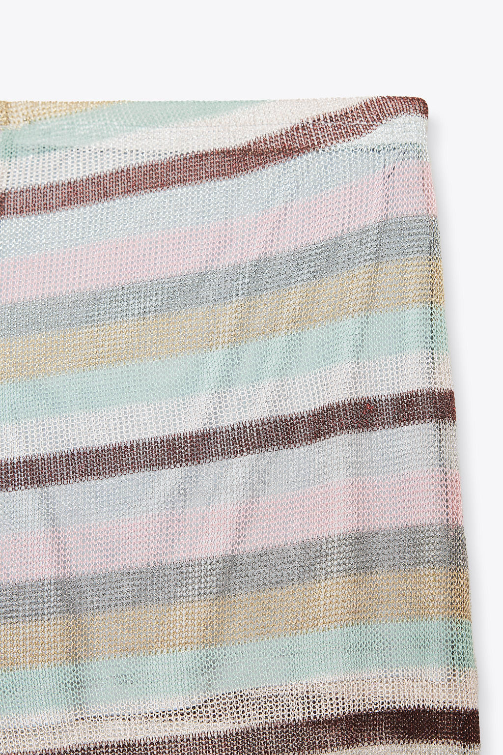 STRIPED METALLIC THREAD TROUSERS - Zara фото 16