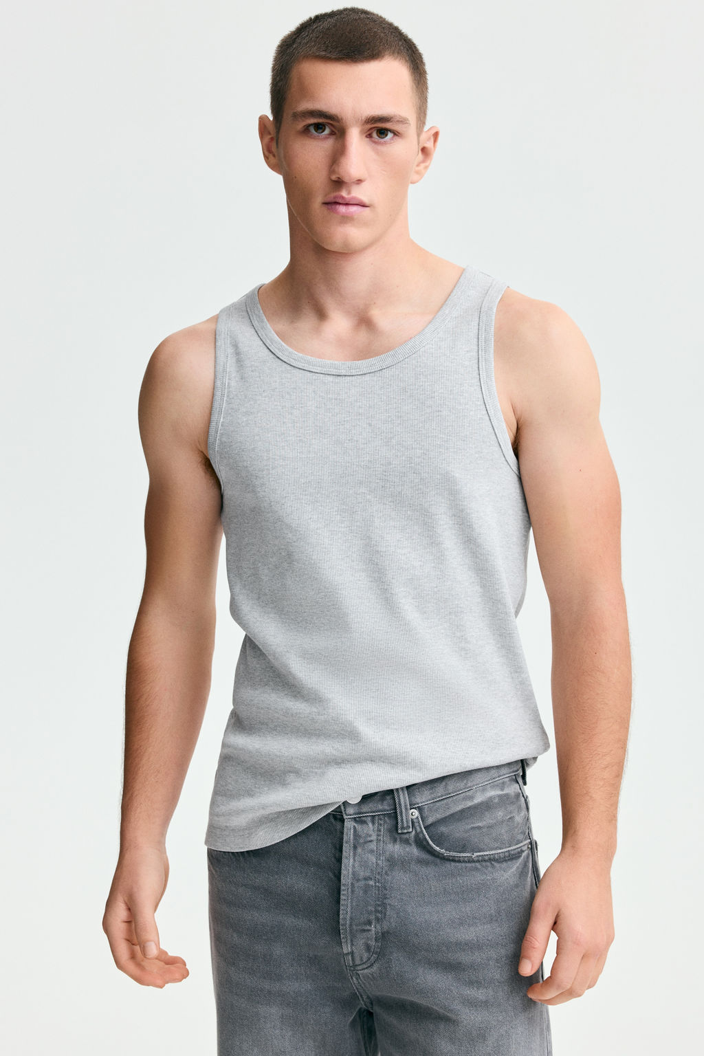 Camiseta sin mangas en canal? Slim Fit - H&m фото 6