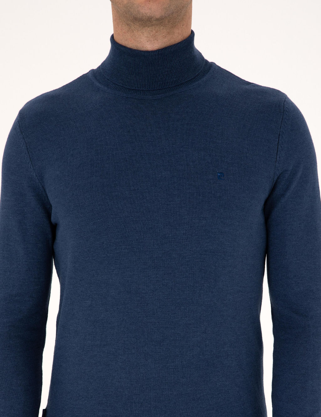 _ndigo Melanj Slim Fit Bal_k__ Yaka Basic Triko Kazak - Pierre cardin фото 6
