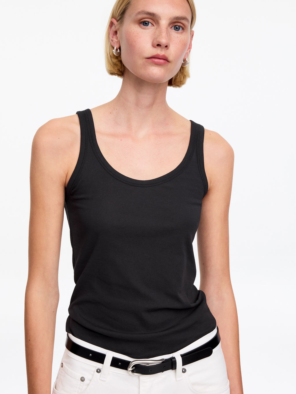 Top sin mangas con escote redondeado - H&m фото 5