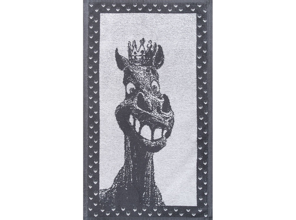 Полотенце махровое 6с103.412ж1 Конь-царь(графит5) 50х90см